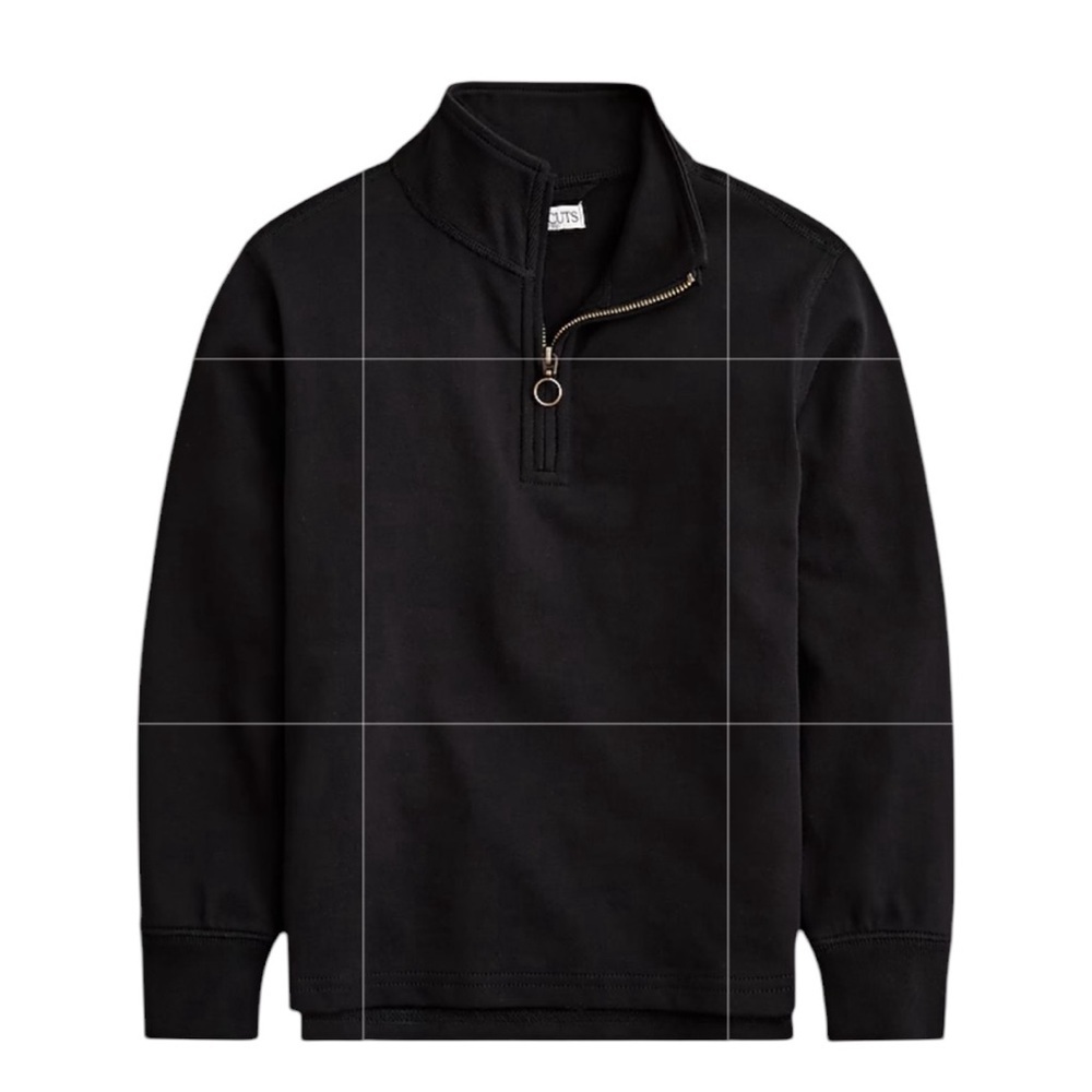 NEW‎ CREWCUTS J. CREW Boy's Kids' relaxed-fit half-zip pullover Black Size Small